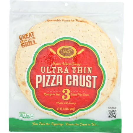 Golden Home Ultra Thin Crust Pizza 12In, 14.25 Oz (Pack Of