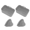 thumbnail image 4 of Fryer Liners Silicone Pot,2Set Rectangular Fryer Silicone Rectangular Fryer Silicone Basket Fryer Silicone Potfor Ninja D Foodi Q Best in Class, 4 of 12