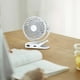 thumbnail image 5 of Ventilador personal de mano pequeño con clip, silencioso, para escalada, deportes, interior y exterior. blanco, 5 of 8