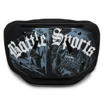Battle Sports  Adult Backplate "Chrome Skulls" - Black/White