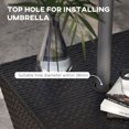 thumbnail image 4 of Outsunny Table Basse en Rotin Osier pour Patio avec Trou pour Parasol Café Foncé, 4 of 10
