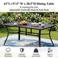 thumbnail image 4 of TLSUNNY Outdoor Dining Table and 6 Chairs Set, W/ Adjustable Umbrella Hole, Stackable Chairs, for All Weather Garden, Party, Backyard, 4 of 12