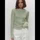 thumbnail image 5 of Suéter Básico de Cuello Redondo para Mujer, Jersey de Larga y Cuello Redondo. Verde L, 5 of 7