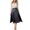 Black, variant on APEXFWDT Women's Faux Leather High Waist Pleated Flare Midi Skirt Womens Flared Skater Leather Skirt