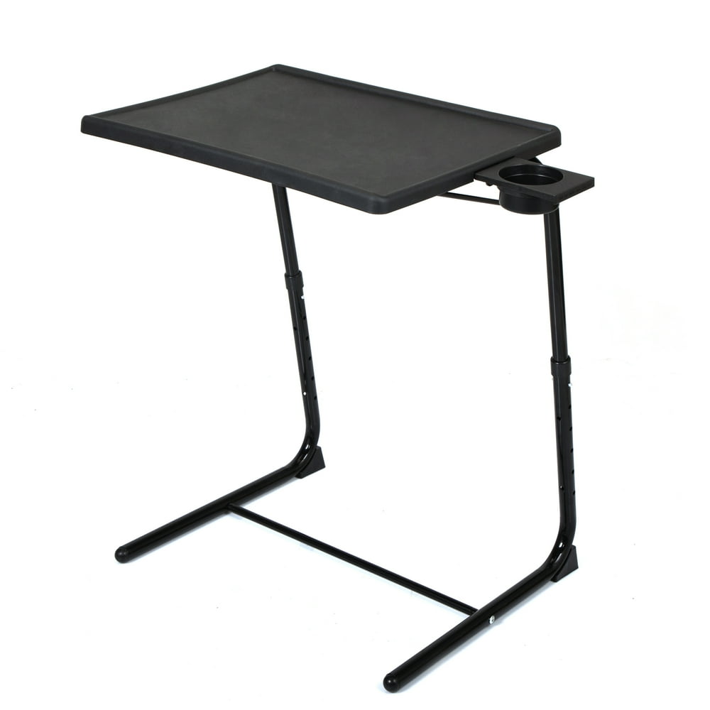 Jaxpety Adjustable TV Tray Table with Cup Holder Portable Foldable