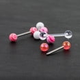 thumbnail image 4 of Claire's Women's Pretty Pink Swirl Tongue Rings, 14G/1.63mm, Stainless Steel, 5 Pack, 35291, 4 of 7