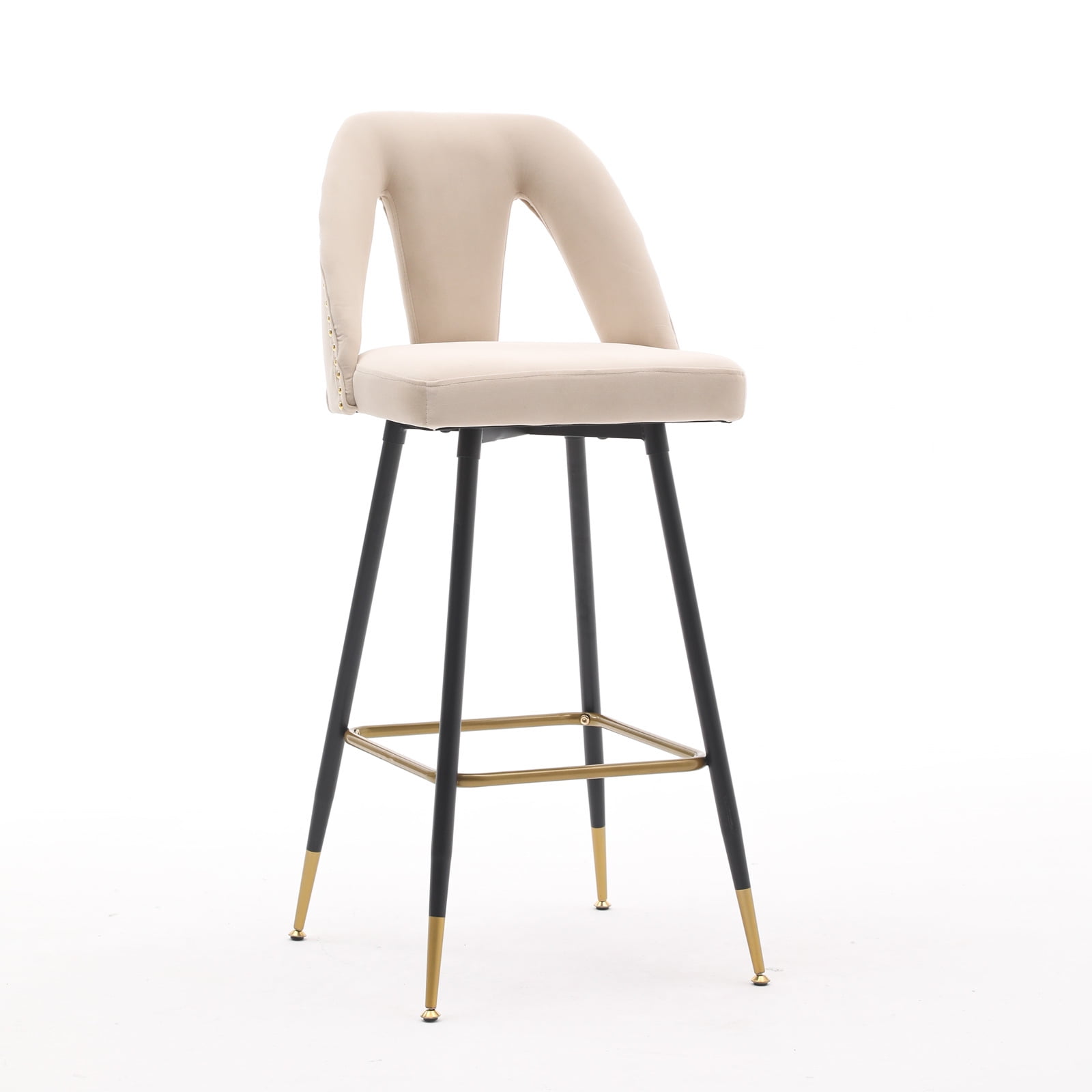 Kadyn 28" Counter Height Stools, Upholstered Bar Stools Set of 2, Velvet Bar Chairs for Living Room, Dinning Room, Kitchen, Beige Kadyn 28" Counter Height Stools, Upholstered Bar Stools Set of 2, Velvet Bar Chairs for Living Room, Dinning Room, Kitchen, Beige