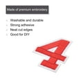 thumbnail image 3 of Uxcell Number Patches Embroidered Decorative Repair Patches Iron on Patches 4 Red 2" Height for Clothing 10Pcs, 3 of 5
