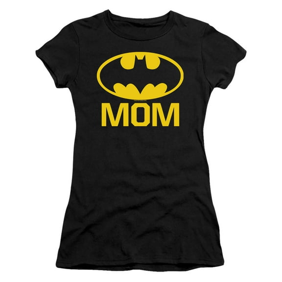 Batman Bat Mom S/S Junior Women's T-Shirt Sheer Black
