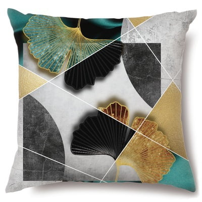 Peach Skin Geometric Abstract Landscape Pillowcase, Very Suitable For Sofa, Bedroom, Chair, Courtyard Decoration-week