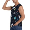 thumbnail image 3 of Kdxio Space for Men's Muscle T-shirt,Sleeveless for Workout Running Athletic Gym Lounge Casual, 3 of 7