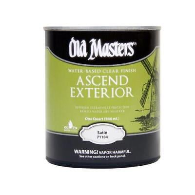 Old Masters Ascend Satin Clear Water-Based Finish 1 qt (Pack of 4).