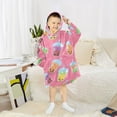 thumbnail image 6 of joogoo Wearable Blanket Boba Bubble Tea Pink Hoodie for Oversized Sherpa Hooded 3-14 YR M, 6 of 7