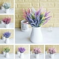 thumbnail image 2 of Purple Artificial Lavender Flowers , Fake Lavender Potted Plant, Decoration for Home Office Garden Wedding 1Pc Artificial Fake Lavender Flower Plants Wedding Party Home Office Decoration, 2 of 8