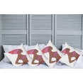 thumbnail image 6 of Ambesonne African Throw Pillow Cover 4 Pack, Zulu Woman Bandage Dress, 16", Dark Coral Chocolate, 6 of 6