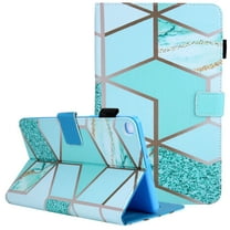 Allytech Case for Samsung Galaxy A7 Lite 8.7 inch 2021, SM-T200/SM-T225 Cover with Pen Holder, Premium PU Leather and TPU Bumper Anti-Knock Protective Case for Galaxy Tab T220/T225, Green Grid