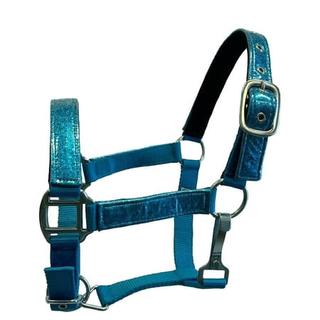 Full Horse Size 2 Ply Nylon Halter with a Flake Free Glitter Accent