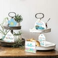 thumbnail image 1 of Easter ornament display,Wood Tiered Spring Decorations Spring Kitchen Decor Tray Flat Tiered Decor Mini Signs Spring Home Market Fresh Tray Decor For Easter 3D Decor Flower Decoration Hangs, 1 of 7