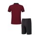 thumbnail image 3 of Pantalones Cortos para Hombre Conjunto de Trajes de 2 Piezas, Moda Mock Bolsillo Botón de Color Sólido Solapa Tops Cortos de Cintura Elástica, 3 of 7