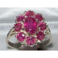 thumbnail image 2 of LBG 10k White Gold Real Genuine Ruby Womens Band Ring - Size 10, 2 of 4