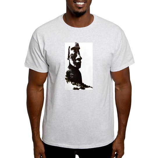 CafePress - Easter Island Head Ash Grey T Shirt - Men's Classic Cotton T-Shirts