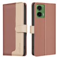 thumbnail image 5 of Premium RFID Blocking Wallet Case for Motorola Moto G35 5G with 3 Card Slots & Stand Brown, 5 of 5