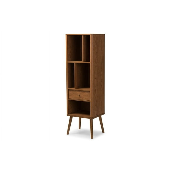 Baxton Studio Ellingham Bookcase in Walnut
