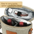 thumbnail image 3 of Tirrinia 2 Bottle Wine Tote Carrier - Leakproof & Insulated Padded Versatile Wine Cooler Bag, 3 of 7