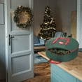 thumbnail image 5 of Nmdmisc Christmas Wreath Storage Bag 30",Artificial Wreath Container,Garland Holiday Xmas Wreaths Holder,Sturdy Handles,Inner Straps,Card Slot Dual Zipper Strong Oxford (30 Inch, Green), 5 of 7