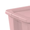 Sterilite 18 Gallon Tote Box Plastic, Blush Pink