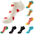 thumbnail image 2 of No Show Socks Comfortable 2 Pairs Girls Novelty Funny Cute Ankle 3D Print Pattern Design Colorful Cotton Low Cut Liner Invisible Casual Socks For Women, 2 of 2
