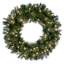 Vickerman 30" Douglas Fir Artificial Pre-Lit Wreath, Dura-Lit® Warm White LED Mini Lights.