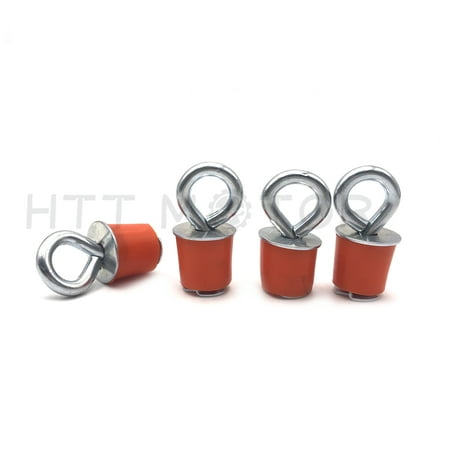 - 4 Polaris Lock Ride Lock Ride Tie Downs For Sportsman RZR ACE ATV Low Profile Orange