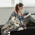 thumbnail image 6 of Owls and Flowers Throw Blanket 60" x 90" Soft and Warm Blankets for Couch Sofa and Bed, 6 of 7