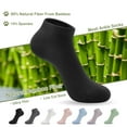 thumbnail image 5 of SERISIMPLE Ultra-Thin Ankle Viscose Bamboo Socks for Women - Mesh Breathable Lightweight Low-Cut Socks 5 Pairs (Black, Medium), 5 of 6