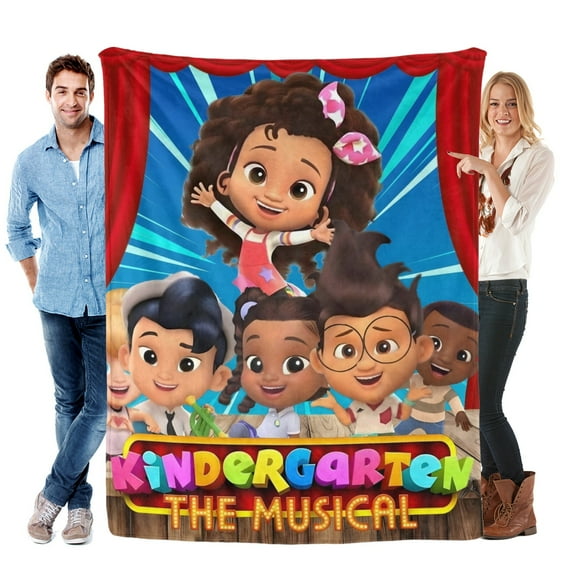 Kindergarten The Musical-themed Pals Plush Throw Blanket Gifts for Fans Girls Boys Women Present Suitable for a variety of settings