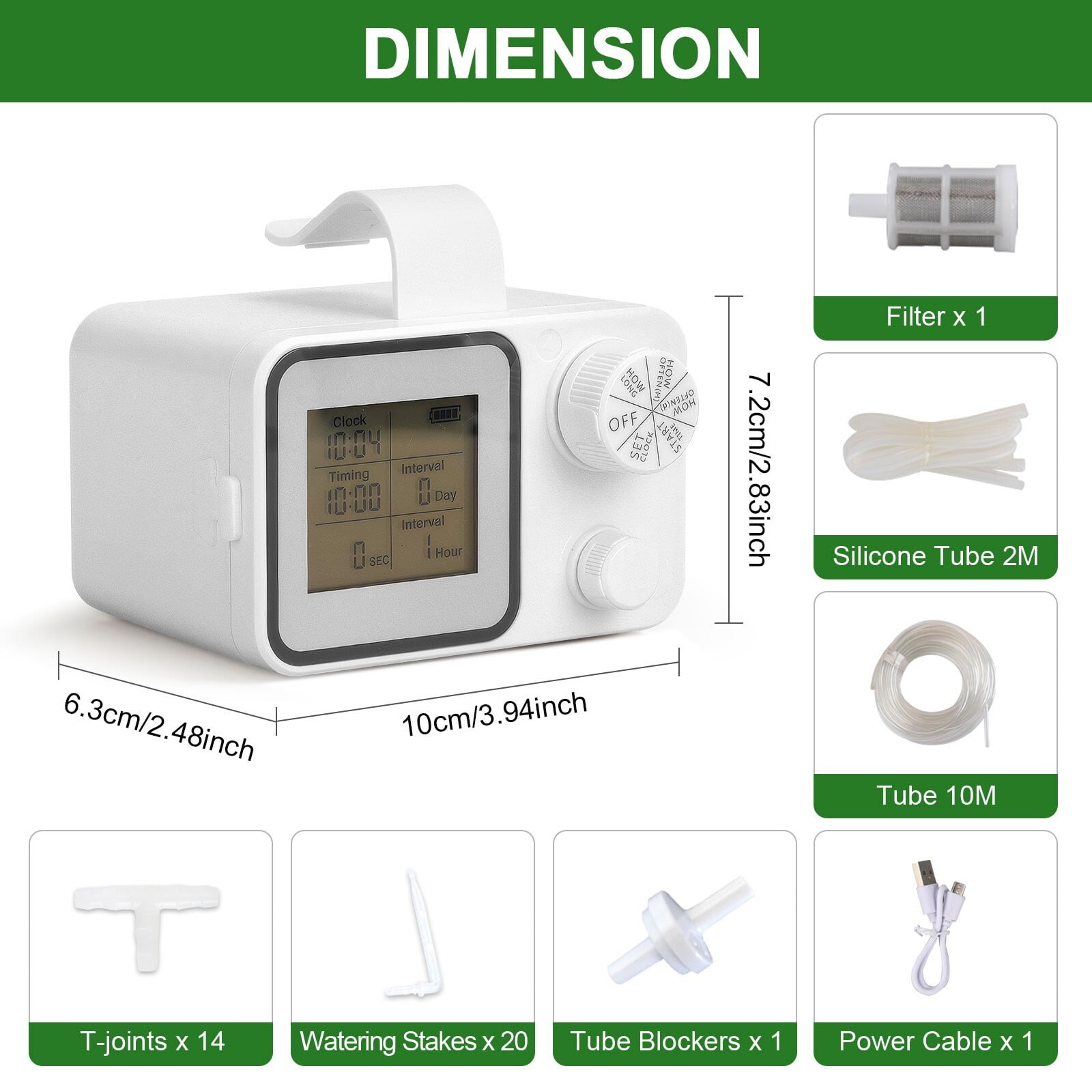 TOPCHANCES Indoor Drip Irrigation Kit, Automatic Drip Irrigation System with Timer for 20 Potted Plants