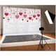 thumbnail image 2 of Otra decoración de pared 1,8x1,5 m Dulce Amor Corazón Día de San Valentín Pared de Ladrillo Blanco Telón de Fondo Fotografía Día de la Madre Despedida de Soltera Niños Bebé Fiesta de Cumpleaños D, 2 of 5