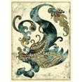 thumbnail image 2 of Zarris, Chariklia 25x32 Black Ornate Wood Framed with Double Matting Museum Art Print Titled - Royal Phoenix, 2 of 4