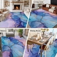 thumbnail image 5 of 5'x8' Area Rugs, Purple Blue Indoor Outdoor Area Rug for Living Room Bedroom, Modern Pink Gold Marble Textured Washable Bathroom Rugs Kitchen Floor Carpet Mats Home Decor Aesthetic, 5 of 8
