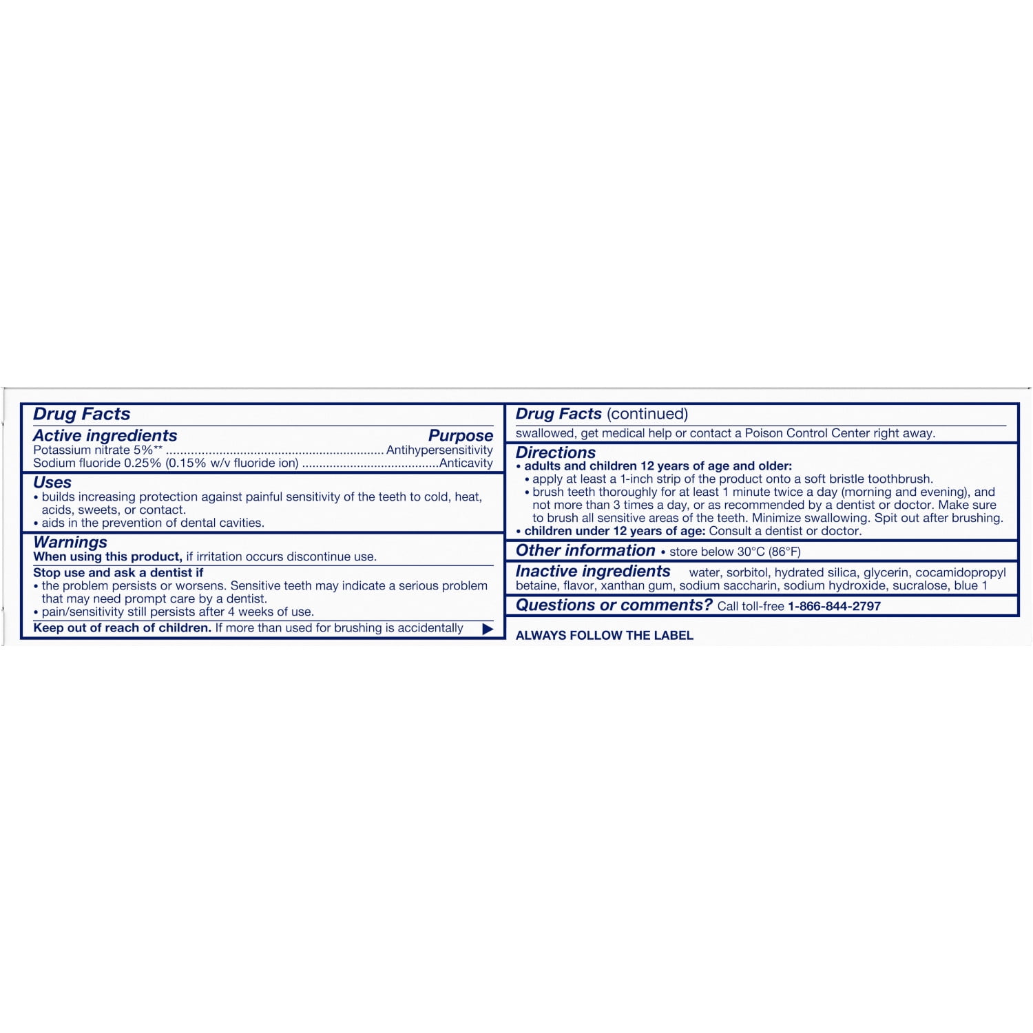 Sensodyne Maximum Strength Toothpaste Cool Gel Fresh Flavor, 4.0 OZ