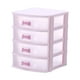 thumbnail image 1 of Mini cajón organizador organizador organizador de joyas soporte de cajas de almacenamiento pequeños organizador con cajones para la oficina de arte de Pink 4 nivel, 1 of 8