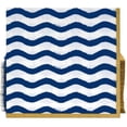 thumbnail image 4 of Gift Boutique Cocktail Napkins, Wavy Blue & White Striped Disposable Paper Beverage Napkins, 2-Ply, 100 Count, 5 x 5 in Folded, 4 of 8