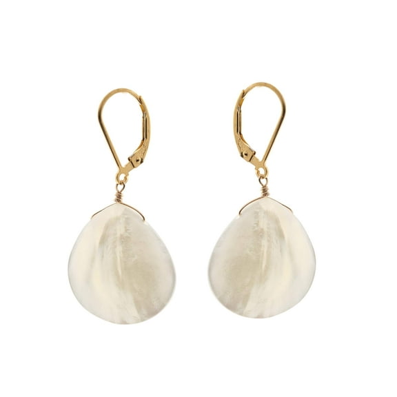 LTC Designs White Mother-Of-Pearl Statement Drop 14k Gold-Filled Earrings