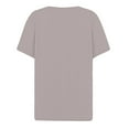 thumbnail image 5 of Idoravan Womens Tops Dressy Casual Women's Casual Solid Color Medium Short Sleeve-Neck Top, 5 of 5