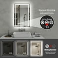 thumbnail image 4 of 24"x36" LED Vanity Mirror, Front & Back Lit, Color Temp Adjustable, Dimmable, Anti-Fog, Waterproof, CRI90+, Shatter-Proof, Easy Install, 4 of 11