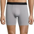 thumbnail image 3 of Fruit of the Loom Men's Signature Breathable Cooling Cotton Micro-Mesh Black & Gray Boxer Briefs, 6 Pack, 3 of 4