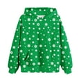 thumbnail image 2 of Odeerbi Kids Boys Girls Christmas Hoodies Snowflake Print Hooded Sweatshirts Children's Long Sleeve Pattern T-shirt Printed Round Neck Shirt Hooded Sweatshirt Green, 2 of 5