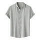 thumbnail image 1 of Camisa de manga corta de verano para hombre, color liso y solapa - Estilo sencillo y moderno, poliéster, para todas las estaciones, 1 of 8