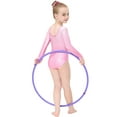 thumbnail image 3 of Girls Long Sleeve Shiny Metallic Gymnastics Leotards Bodysuit with Tights, 3 of 10